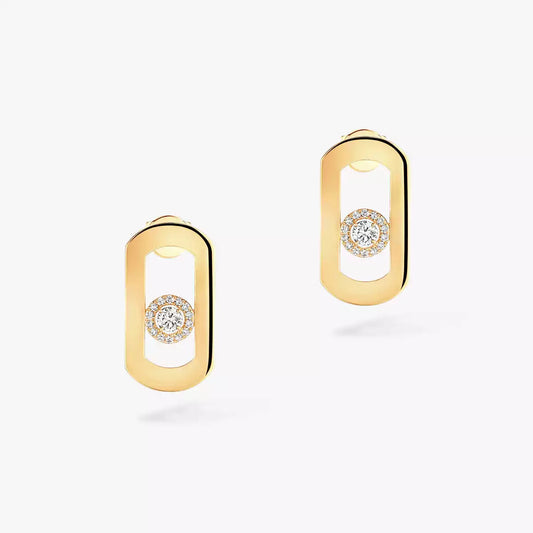 [Lumi Jewelery]So Move Diamond Earrings in Yellow Gold