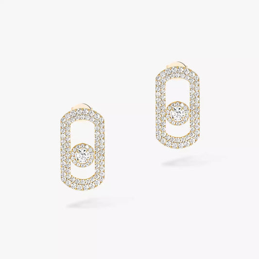 [Lumi Jewelery]So Move Pave_-Set Diamond Earrings in Silver