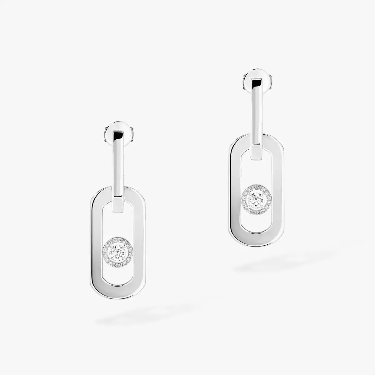 [Lumi Jewelery]So Move XL Diamond Pendant Earrings