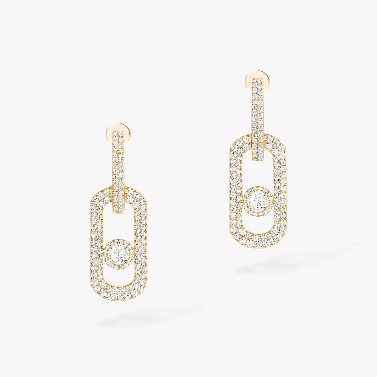 [Lumi Jewelery]So Move XL Pave_-Set Diamond Pendant Earrings