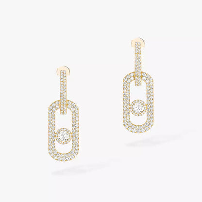 [Lumi Jewelery]So Move XL Pave_-Set Diamond Pendant Earrings