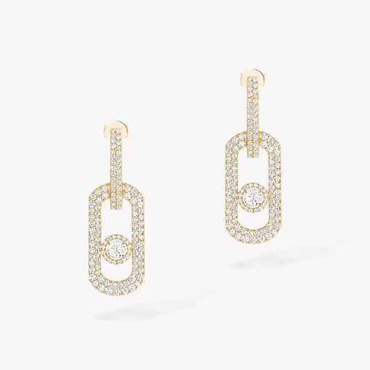 [Lumi Jewelery]So Move XL Pave_-Set Diamond Pendant Earrings