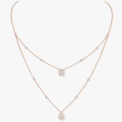 [Lumi Jewelery]MY TWIN 2 ROW DIAMOND NECKLACE
