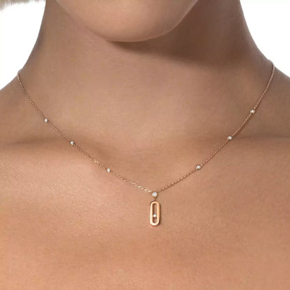 [Lumi Jewelery] Move Uno Gold Diamond Long Necklace