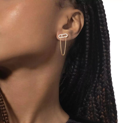 [Lumi Jewelery]Move Uno Diamond Earrings