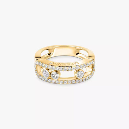 [Lumi Jewelery] Move Gold Diamond Pave_ Ring