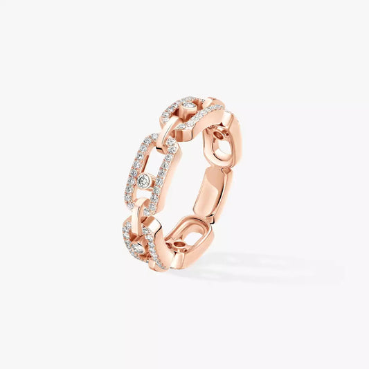 [Lumi Jewelery]Move Link Pave_-Set Diamond Ring in Gold