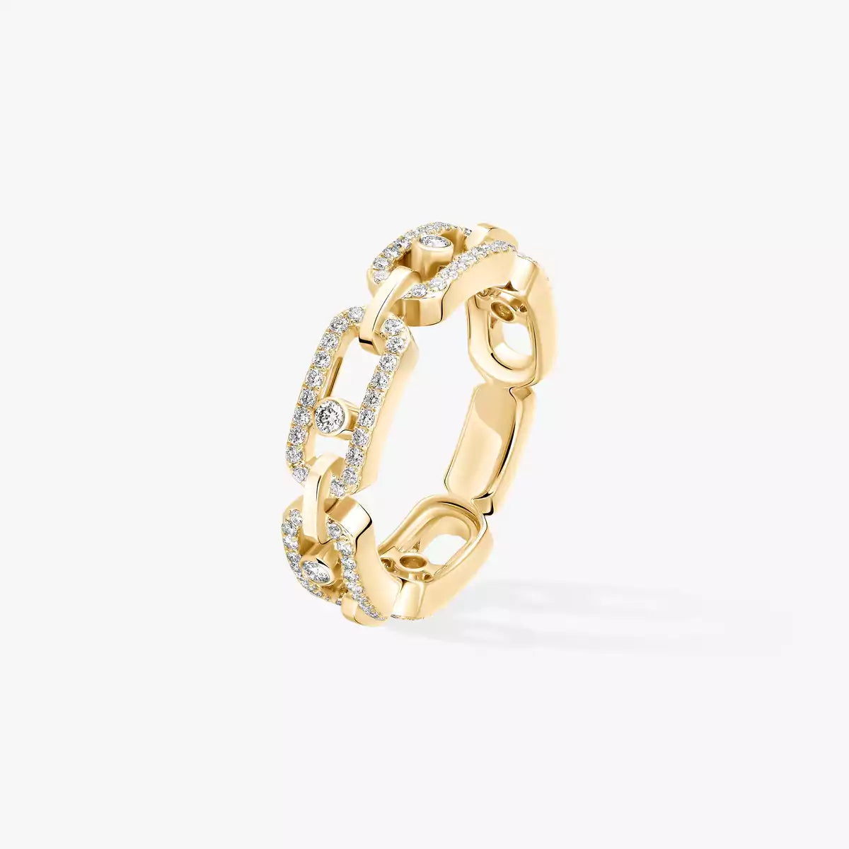 [Lumi Jewelery]Move Link Pave_-Set Diamond Ring in Gold