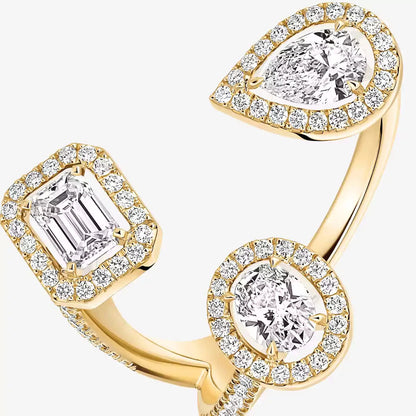 [[Lumi Jewelery] Diamond Ring 0,25ct My Twin Trilogy