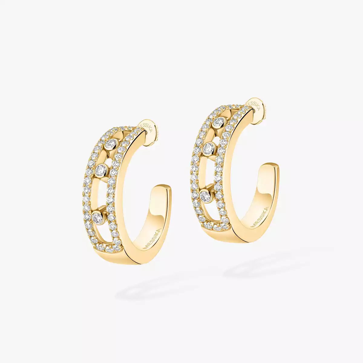 [Lumi Jewelery]Diamond Pave_ Hoop Earrings Move
