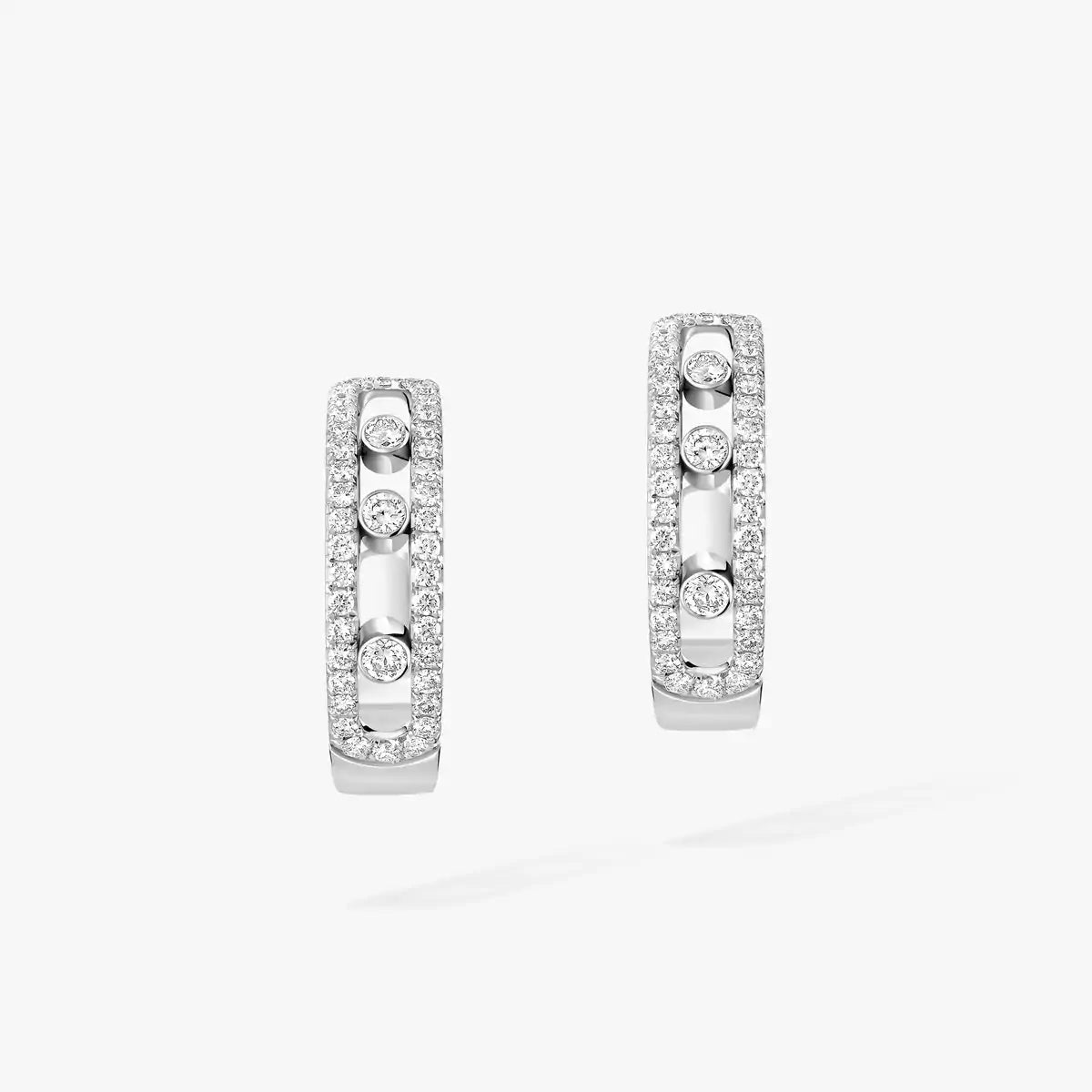 [Lumi Jewelery]Diamond Pave_ Hoop Earrings Move