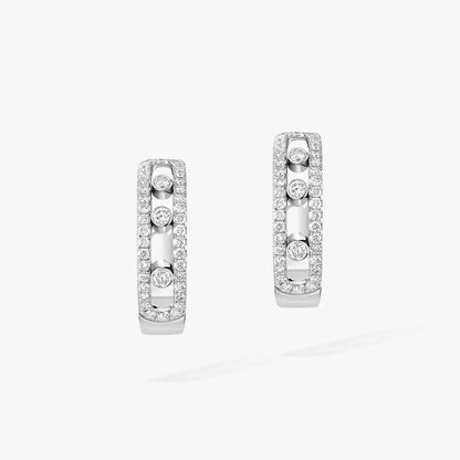 [Lumi Jewelery]Diamond Pave_ Hoop Earrings Move