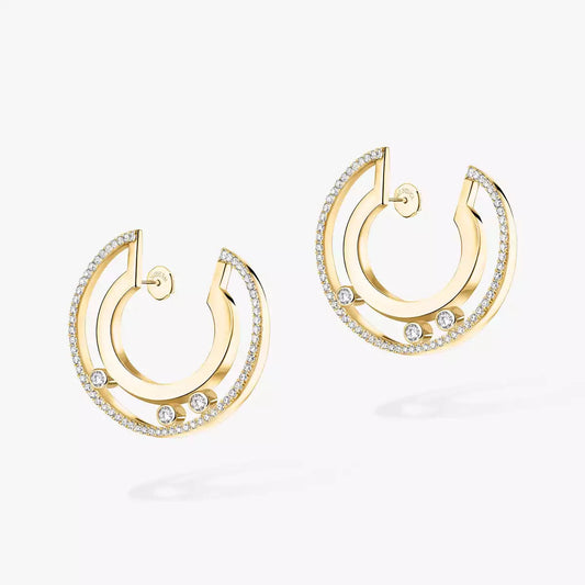 [Lumi Jewelery]Move Romane Small Diamond Hoop Earrings