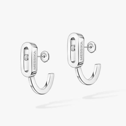 [Lumi Jewelery]Diamond Mini Hoop Earrings Move Classique