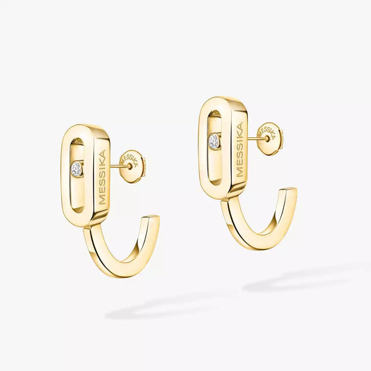 [Lumi Jewelery]Diamond Mini Hoop Earrings Move Classique