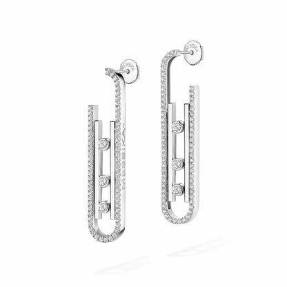 [Lumi Jewelery]Diamond Pendant Earrings Move 10Th