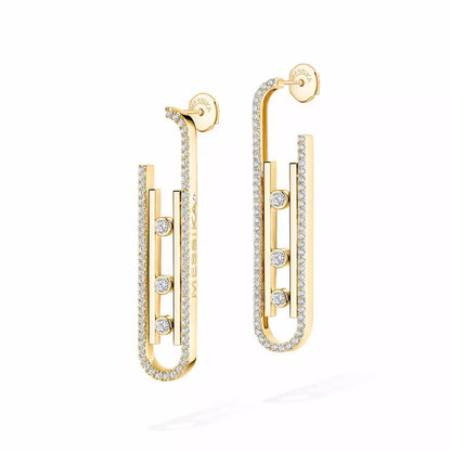 [Lumi Jewelery]Diamond Pendant Earrings Move 10Th