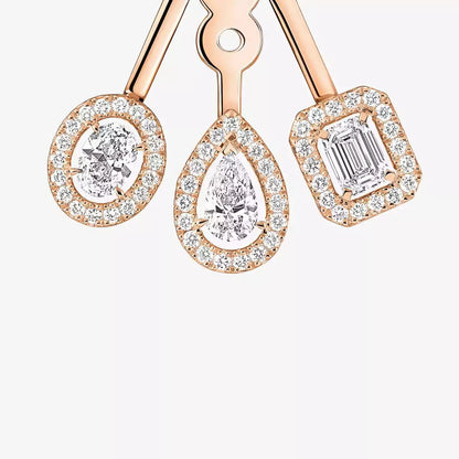 [Lumi Jewelery] My Twin Trio  Diamond Earrings