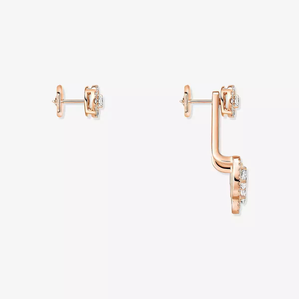 [Lumi Jewelery] My Twin Trio  Diamond Earrings