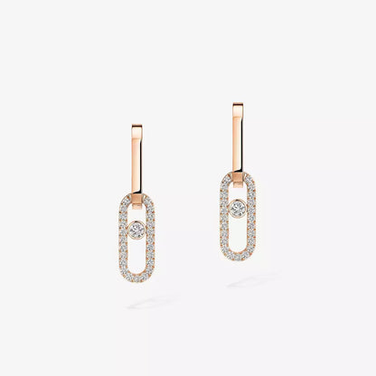 [Lumi Jewelery]Move Link Diamond Earrings