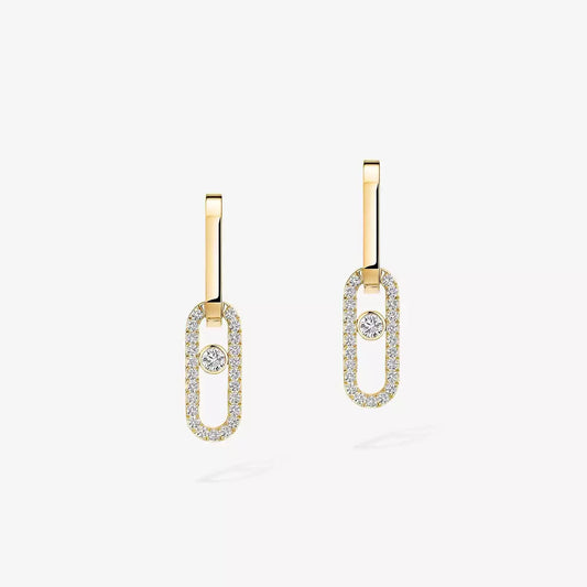 [Lumi Jewelery]Move Link Diamond Earrings