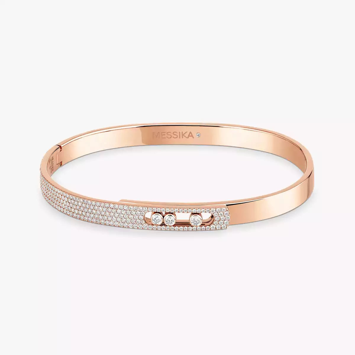 [Lumi Jewelery]Move Noa Rose Gold Pav辿 Diamond Bangle Bracelet