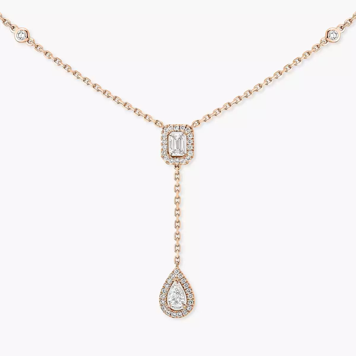 [Lumi Jewelery]Gold Diamond Tie Necklace