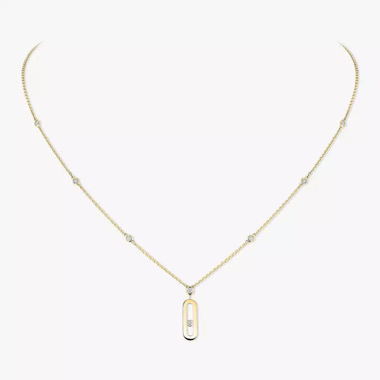 [Lumi Jewelery] Move Uno Gold Diamond Long Necklace