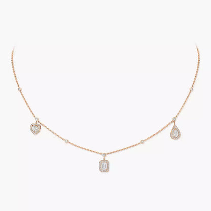 [Lumi Jewelery]My Twin Diamond Necklace in Silver