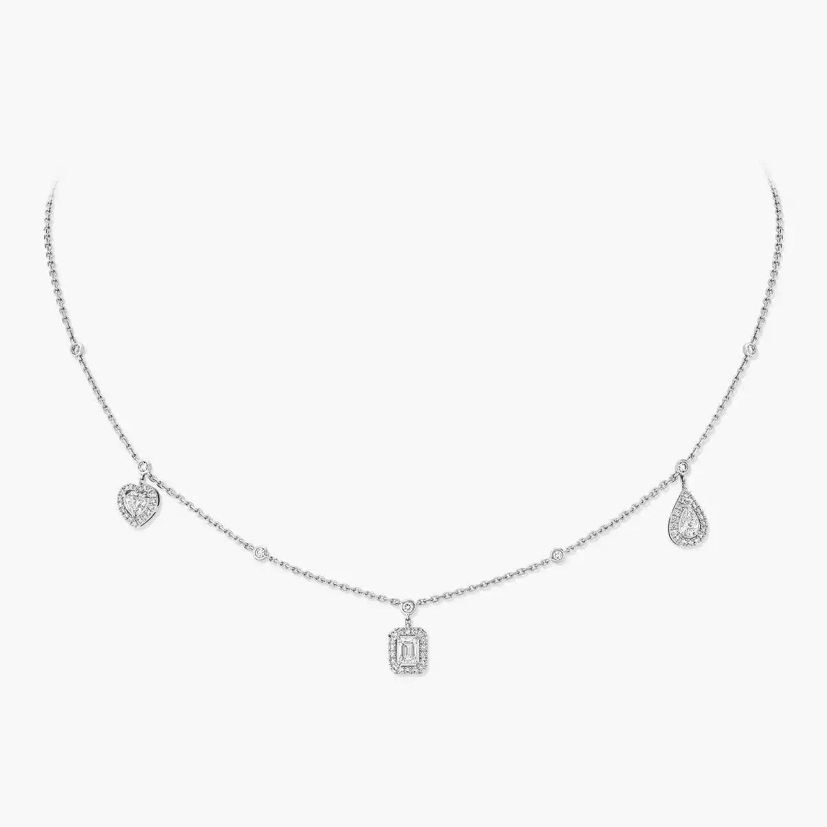 [Lumi Jewelery]My Twin Diamond Necklace in Silver