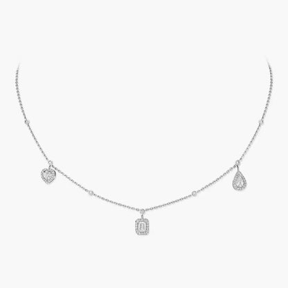 [Lumi Jewelery]My Twin Diamond Necklace in Silver