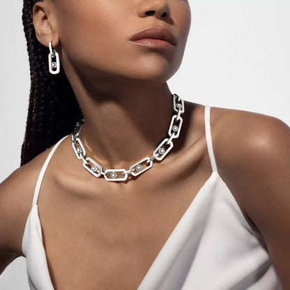 [Lumi Jewelery]So Move XL Diamond Pendant Earrings