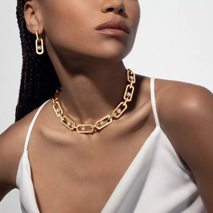 [Lumi Jewelery]So Move XL Diamond Pendant Earrings