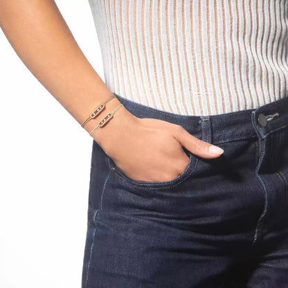 [Lumi Jewelery]Messika Care(s) pink cord pav辿 bracelet