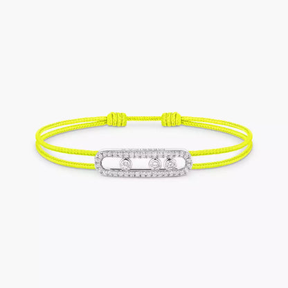 [Lumi Jewelery]Messika Care(s) pink cord pav辿 bracelet
