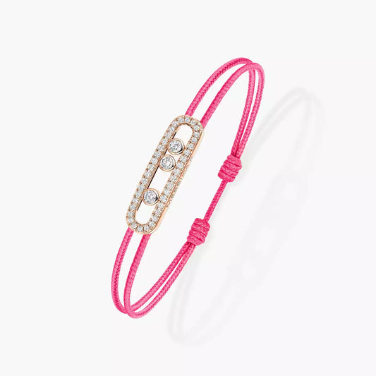 [Lumi Jewelery]Messika Care(s) pink cord pav辿 bracelet