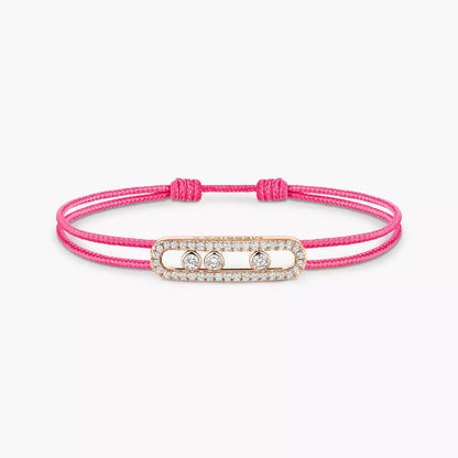 [Lumi Jewelery]Messika Care(s) pink cord pav辿 bracelet
