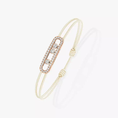 [Lumi Jewelery]Messika Care(s) pink cord pav辿 bracelet