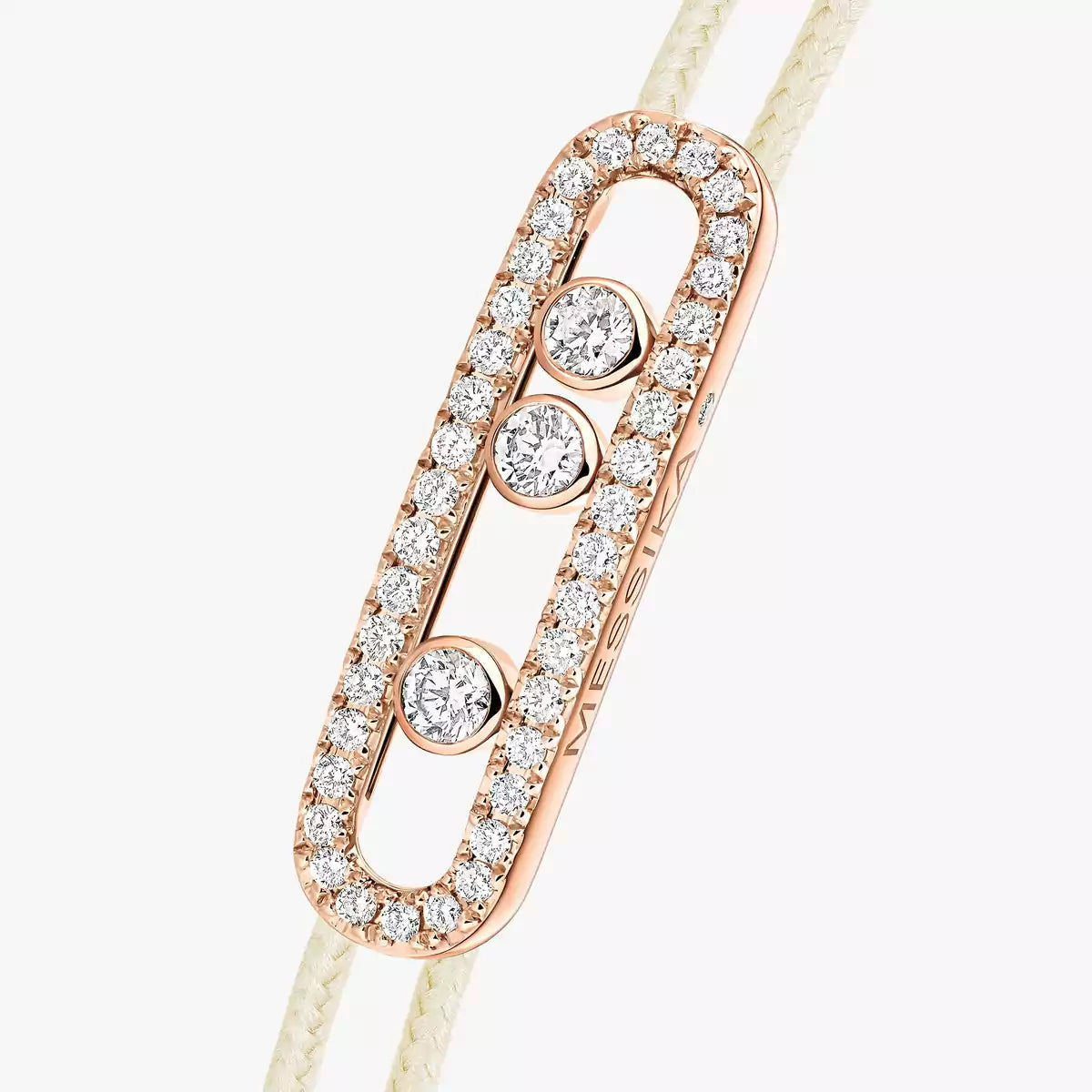[Lumi Jewelery]Messika Care(s) pink cord pav辿 bracelet