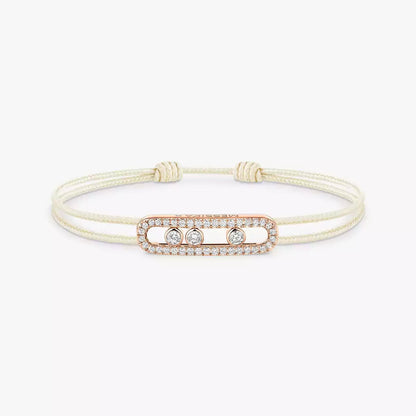 [Lumi Jewelery]Messika Care(s) pink cord pav辿 bracelet