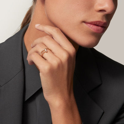 [Lumi Jewelry]JUSTE 1.8MM HALF DIAMOND RING