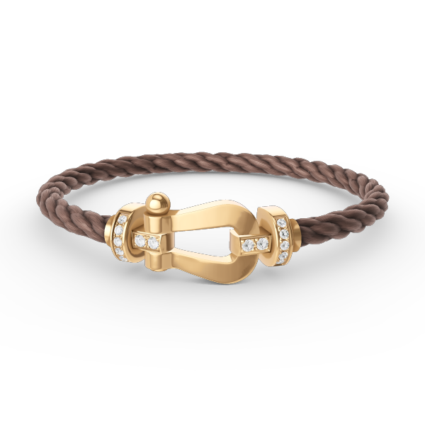 [Lumi Jewelry]FORCE LARGE HORSESHOE HALF DIAMOND BRACELET GOLD