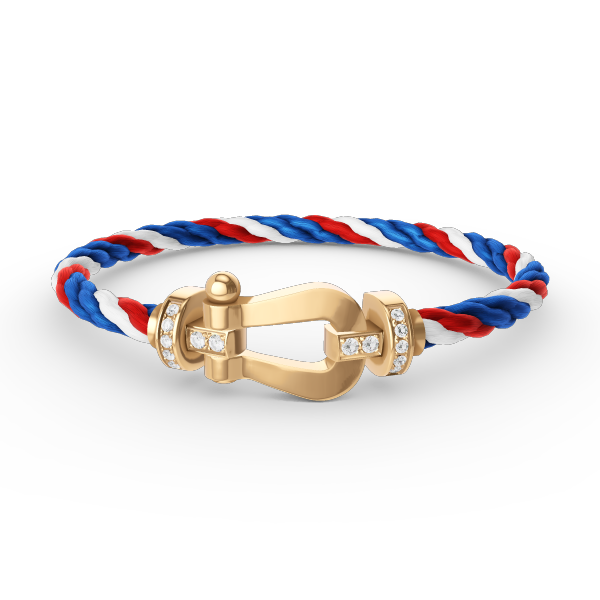 [Lumi Jewelry]FORCE LARGE HORSESHOE HALF DIAMOND BRACELET GOLD