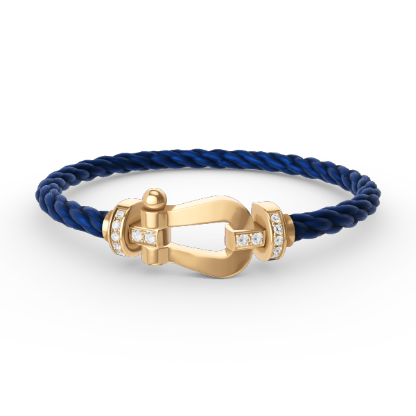 [Lumi Jewelry]FORCE LARGE HORSESHOE HALF DIAMOND BRACELET GOLD