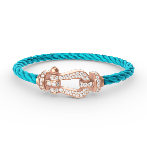 [Lumi Jewelry]FORCE LARGE HORSESHOE FULL DIAMOND BRACELET ROSE GOLD
