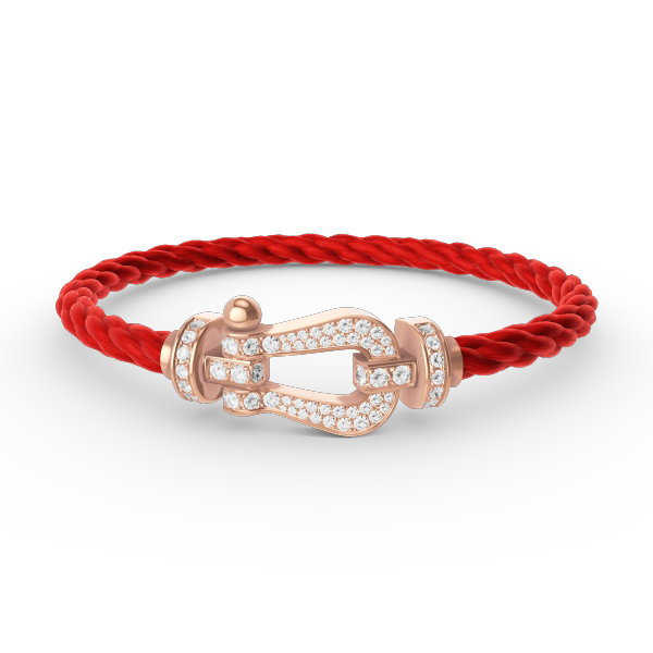 [Lumi Jewelry]FORCE LARGE HORSESHOE FULL DIAMOND BRACELET ROSE GOLD