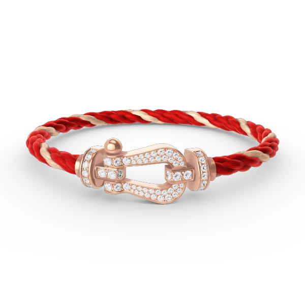 [Lumi Jewelry]FORCE LARGE HORSESHOE FULL DIAMOND BRACELET ROSE GOLD