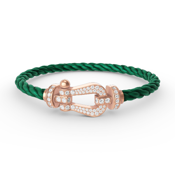 [Lumi Jewelry]FORCE LARGE HORSESHOE FULL DIAMOND BRACELET ROSE GOLD