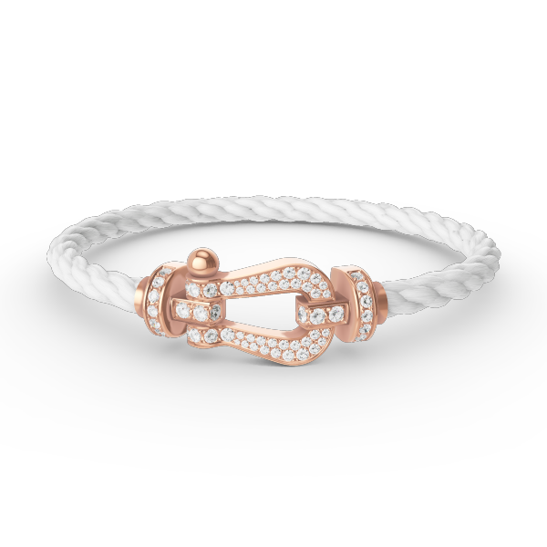 [Lumi Jewelry]FORCE LARGE HORSESHOE FULL DIAMOND BRACELET ROSE GOLD