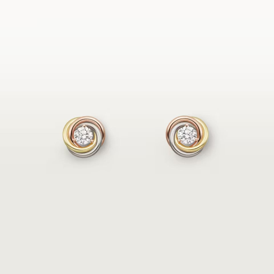 [Lumi Jewelry]TRINITY STUD DIAMOND EARRINGS